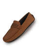 Men Tan Casual Classic Moc Toe Loafer and Moccasin|Memory Cushioned Insole Driving Shoe with Anti Skid Sole|Party Slip On Shoes, Casual Evening Events