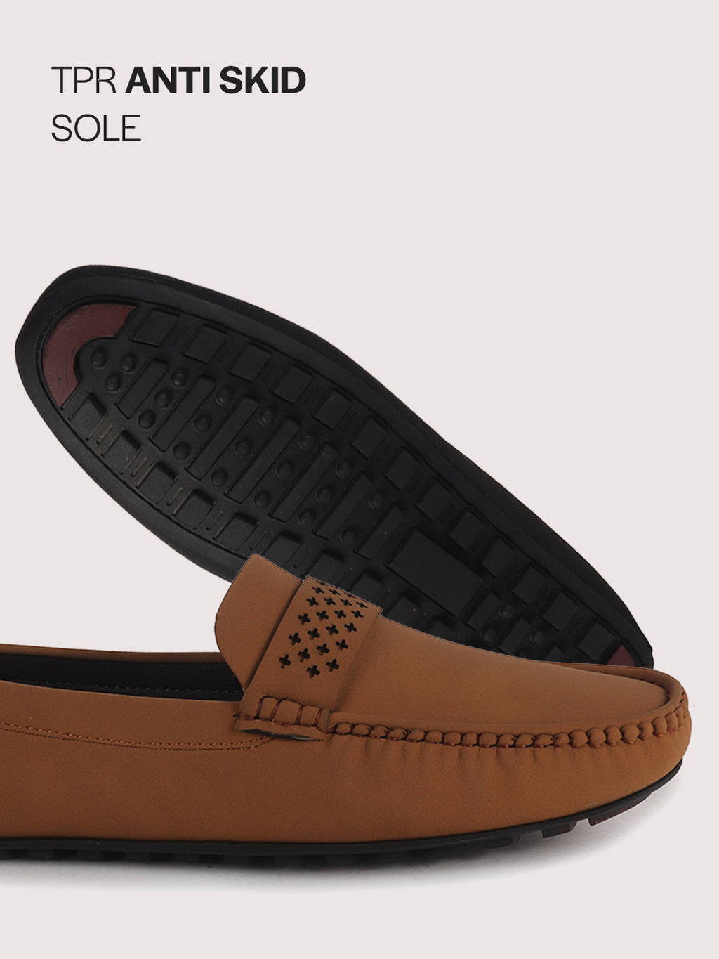 Men Tan Casual Classic Moc Toe Loafer and Moccasin|Memory Cushioned Insole Driving Shoe with Anti Skid Sole|Party Slip On Shoes, Casual Evening Events