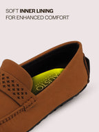 Men Tan Casual Classic Moc Toe Loafer and Moccasin|Memory Cushioned Insole Driving Shoe with Anti Skid Sole|Party Slip On Shoes, Casual Evening Events