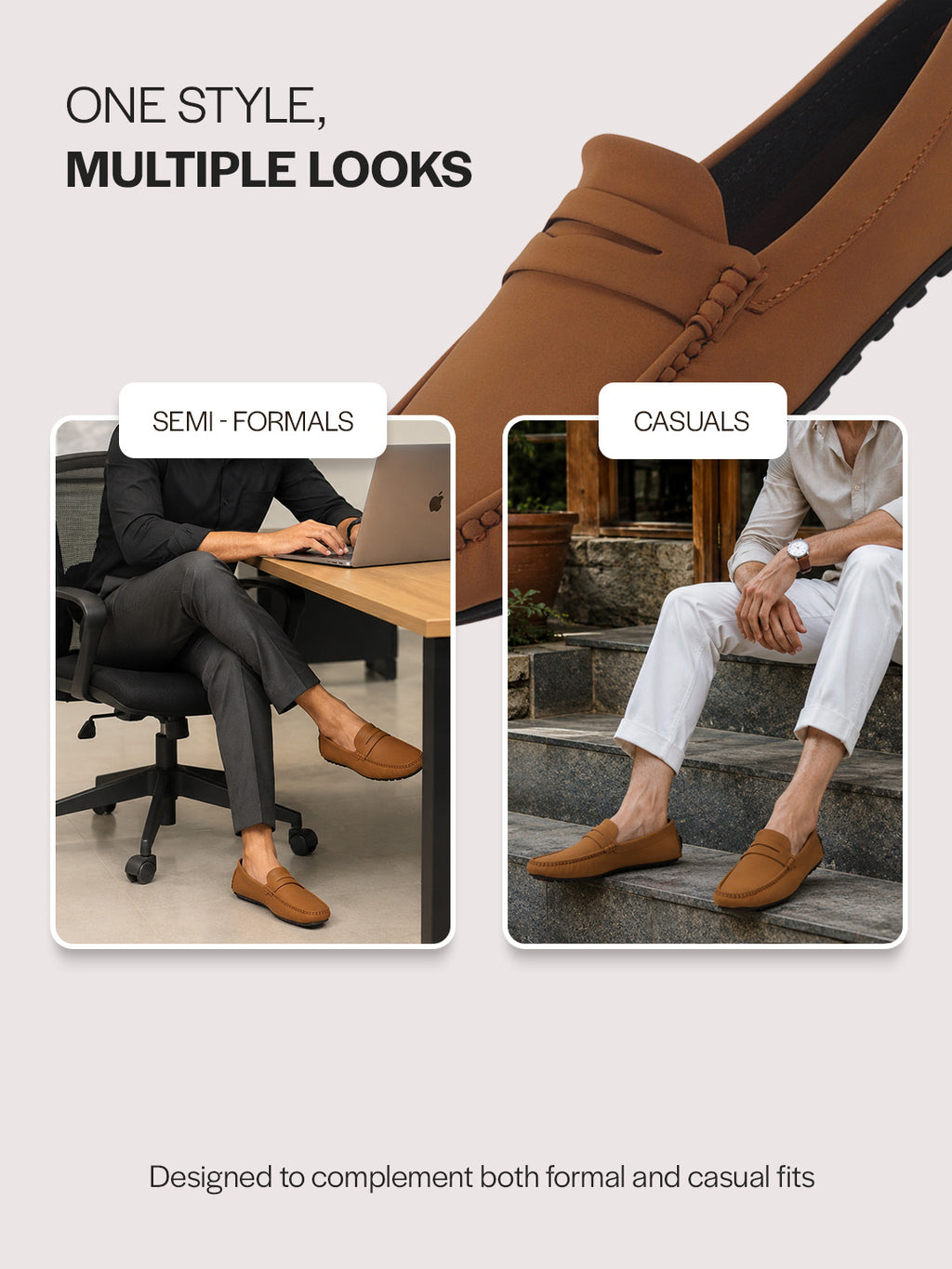 laser cut saddle loafers