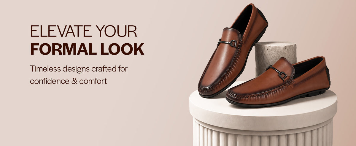 Men Tan Elegant Moc Toe Casual Horsebit Buckle Driving Loafers | Moccasin Shoe with Traction Sole Grip | Cushioned Comfort Slip On Shoes for Semi-Formal Outfits