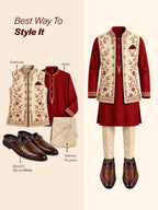 Men Brown Embossed Leopard Print Design with Horsebit Buckle Ethnic Party Back Open Slip On Mules Shoes