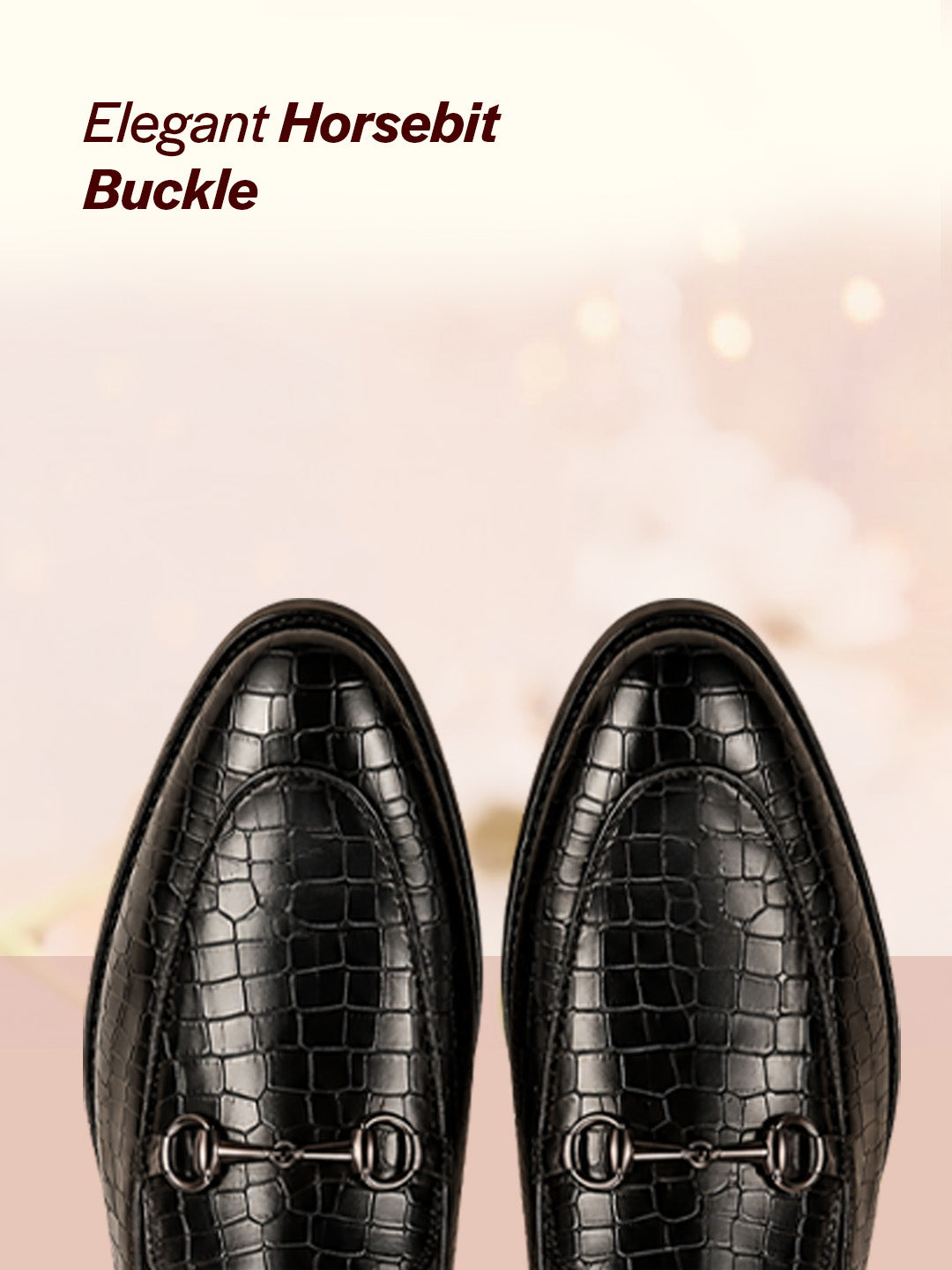 Men Coffee Embossed Leopard Print Design with Horsebit Buckle Ethnic Party Back Open Slip On Mules Shoes