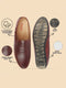 Men Maroon Stitched Block Design Pattern Back Open Slip On Loafer Shoes