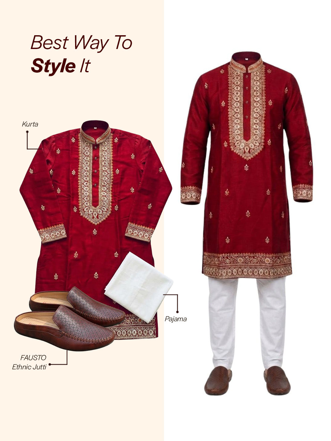 Shop Men Maroon Stitched Block Design Pattern Back Open Slip On Loafer Shoes Online.