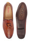 Shop Men Tan Tassel Knitted Design Broad Feet Slip On Ethnic Wedding Juttis and Mojaris Online.