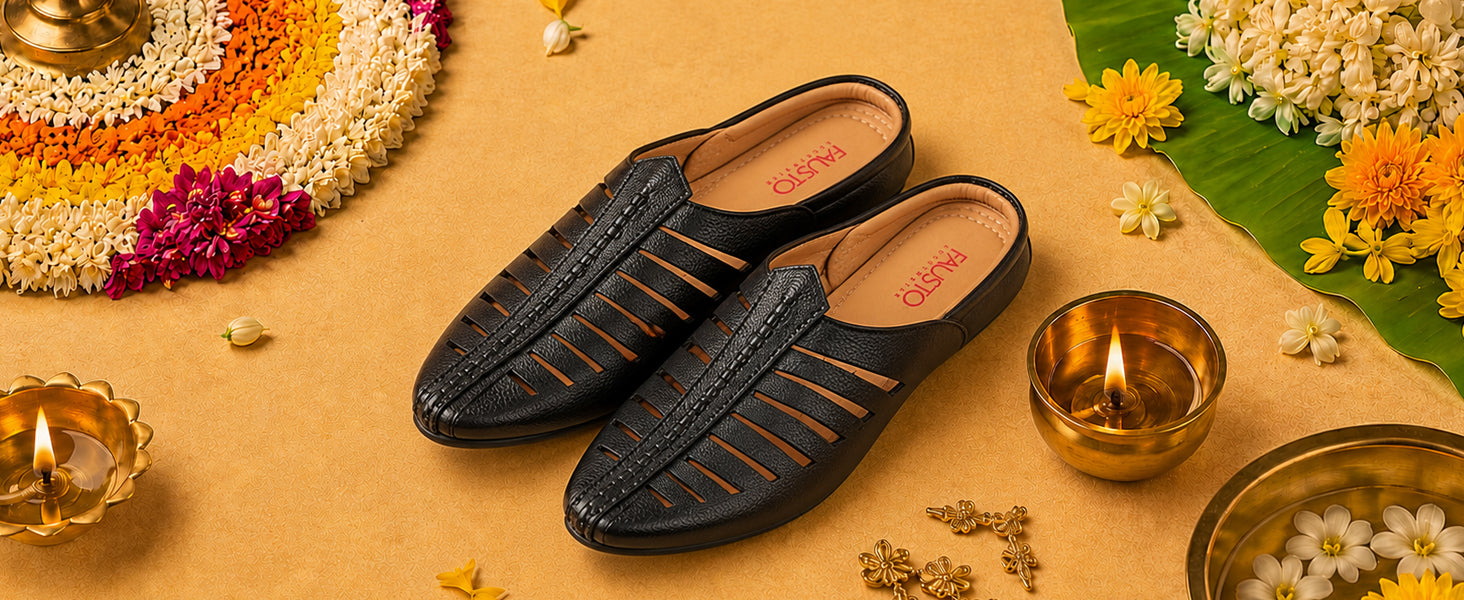 Men Brown Laser Cut Design Back Open Evening Party Ethnic Jutis and Mojaris