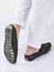men brown laser cut design back open evening party ethnic mules slip on shoes