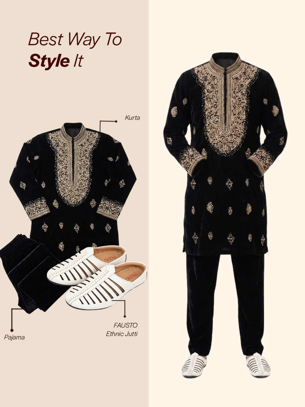 men white laser cut design back open evening party ethnic mules slip on shoes
