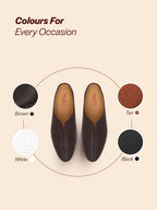Shop Men Brown Back Open Perforated Design Ethnic Party Wedding Mules Slip On Shoes Online.