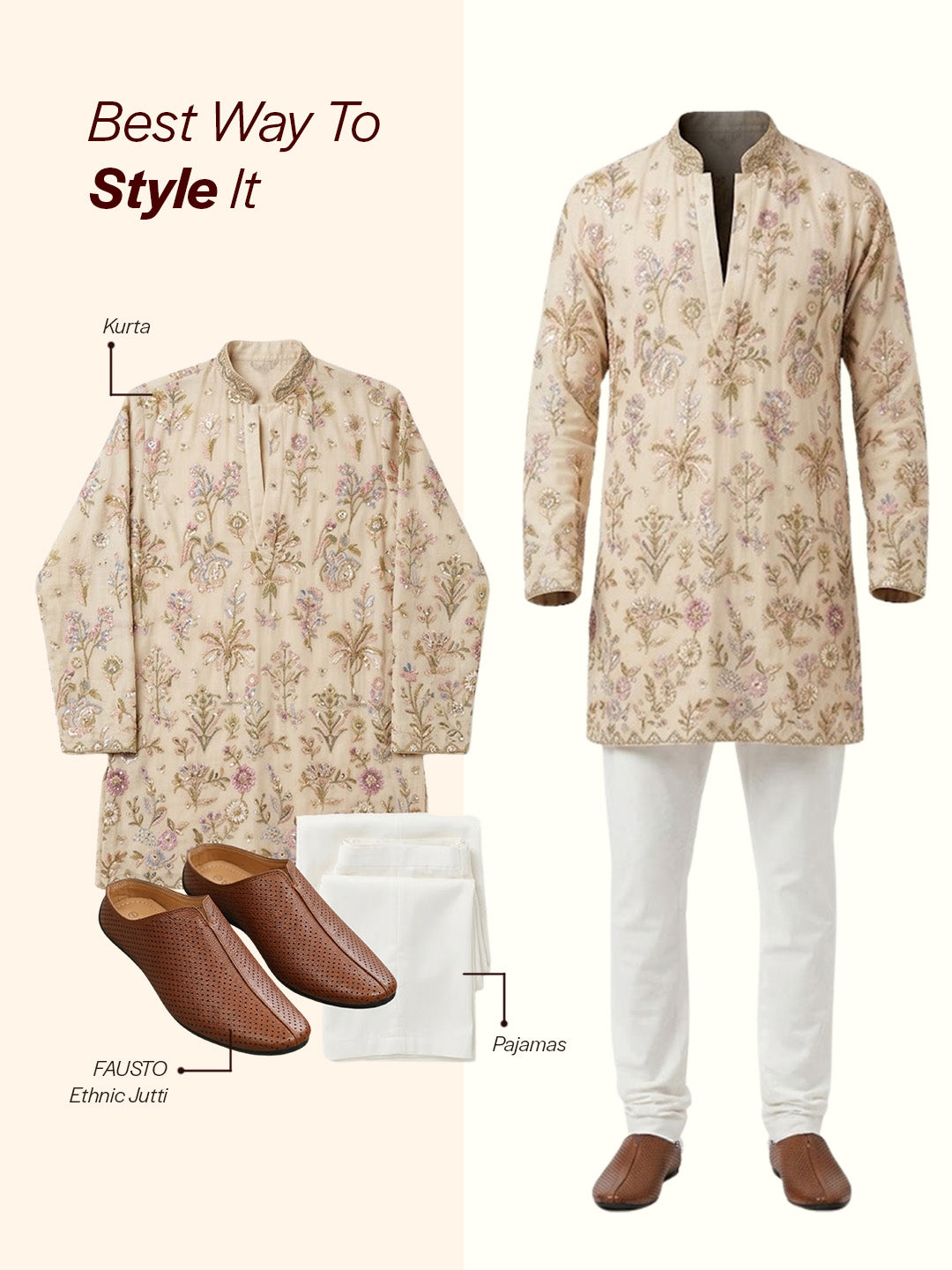 Shop Men Tan Back Open Perforated Design Ethnic Party Wedding Mules Slip On Shoes Online.