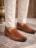 Men Brown Laser Cut Design Ethnic Slip On Wedding Juttis and Mojaris