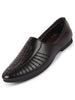 Men Black Laser Cut Design Ethnic Slip On Party Juttis and Mojaris