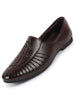 Men Brown Laser Cut Design Ethnic Slip On Party Juttis and Mojaris