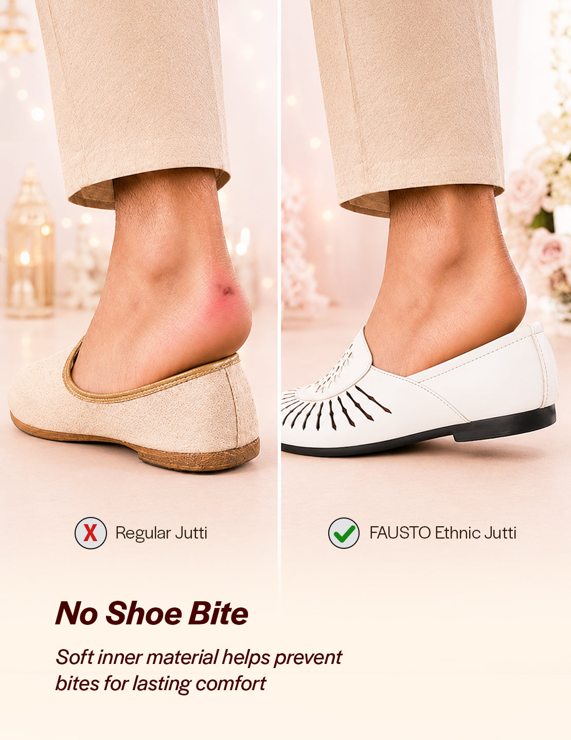 Shop Men White Laser Cut Design Ethnic Slip On Party Juttis and Mojaris Online.