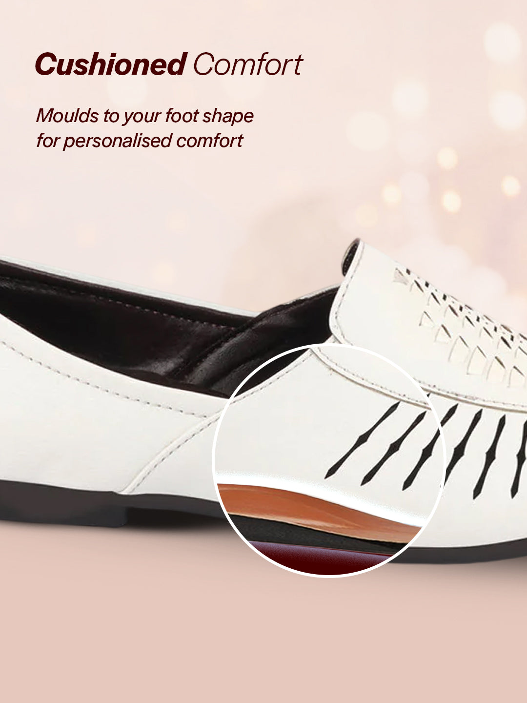 Shop Men White Laser Cut Design Ethnic Slip On Party Juttis and Mojaris Online.
