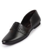 men brown laser cut design side open broad feet ethnic party slip on shoes
