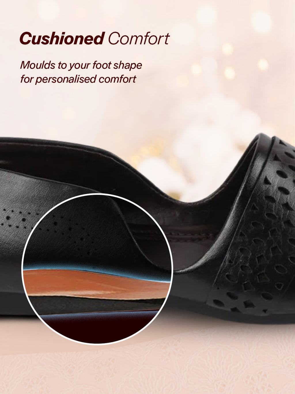 Shop Men Black Laser Cut Design Side Open Broad Feet Ethnic Party Slip On Shoes Online.