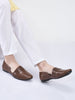 Men Tan Laser Cut Design Side Open Broad Feet Ethnic Party Slip On Shoes