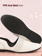 Men White Laser Cut Design Side Open Broad Feet Ethnic Party Slip On Juttis and Mojaris