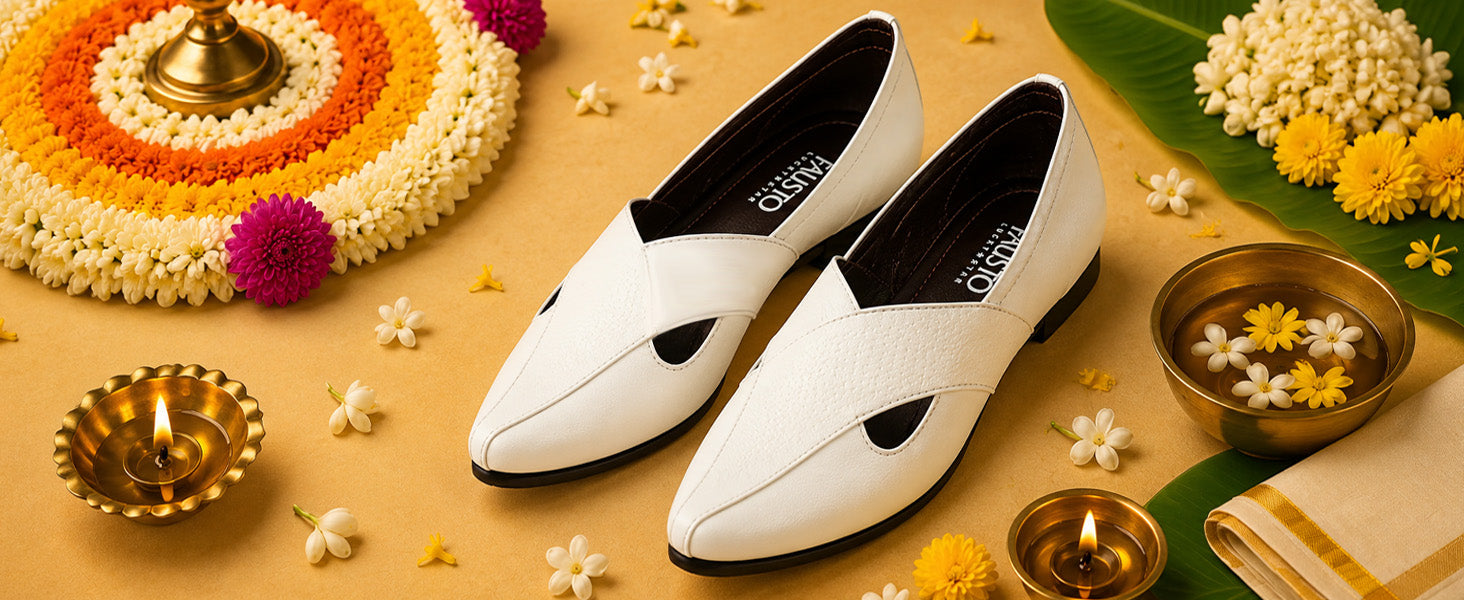 Men Black Embossed Design Ethnic Party Slip On Juttis and Mojaris