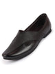 Men Black Embossed Design Ethnic Party Slip On Juttis and Mojaris
