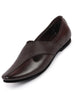 Men Brown Embossed Design Ethnic Party Slip On Juttis and Mojaris