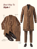 Men Brown Embossed Design Ethnic Party Slip On Juttis and Mojaris