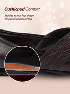 Men Brown Embossed Design Ethnic Party Slip On Juttis and Mojaris