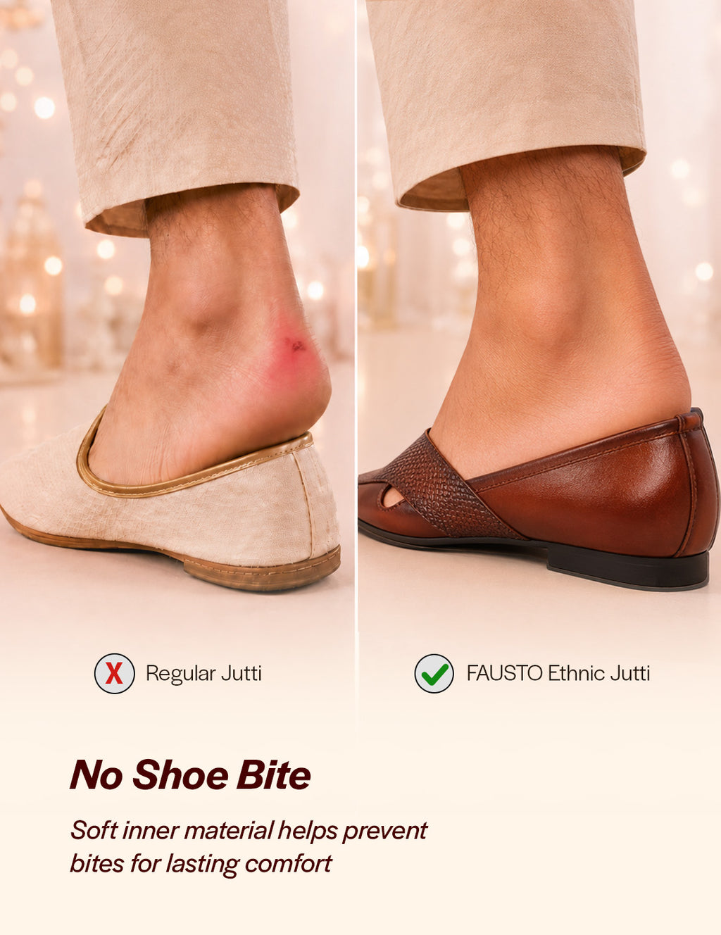 Shop Men Tan Embossed Design Ethnic Party Slip On Juttis and Mojaris Online.