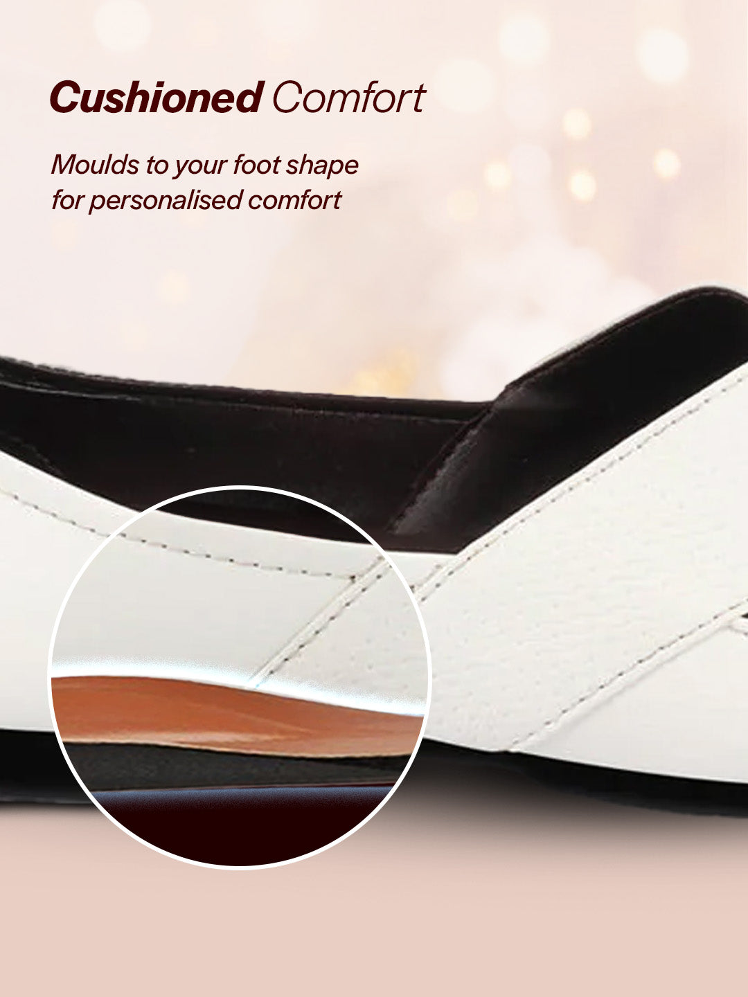 Shop Men White Embossed Design Ethnic Party Slip On Juttis and Mojaris Online.
