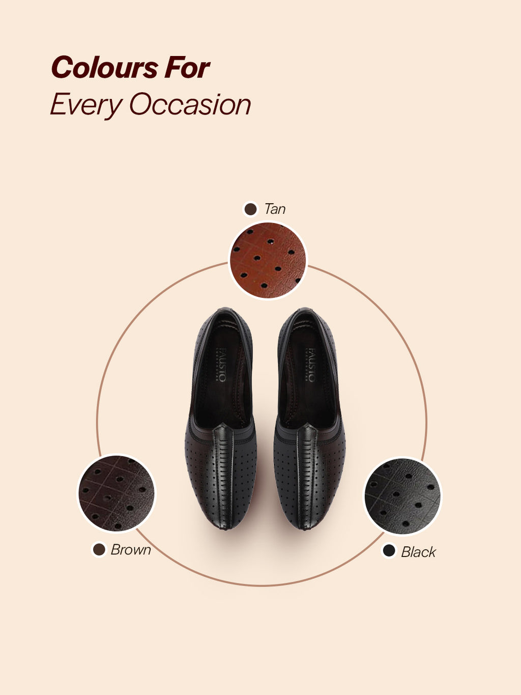 Men Black Laser Cut Design Stitched Ethnic Party Slip On Juttis and Mojaris