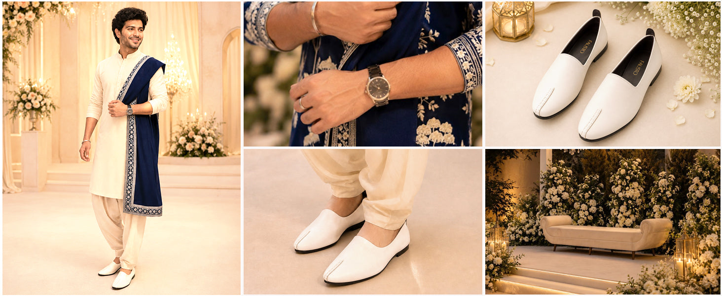 Men Tan Wedding Party Evening Occasion Ethnic Slip On Juttis and Mojaris