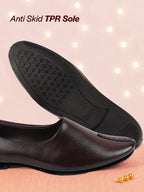 men brown wedding party evening occasion ethnic slip on juttis and mojaris
