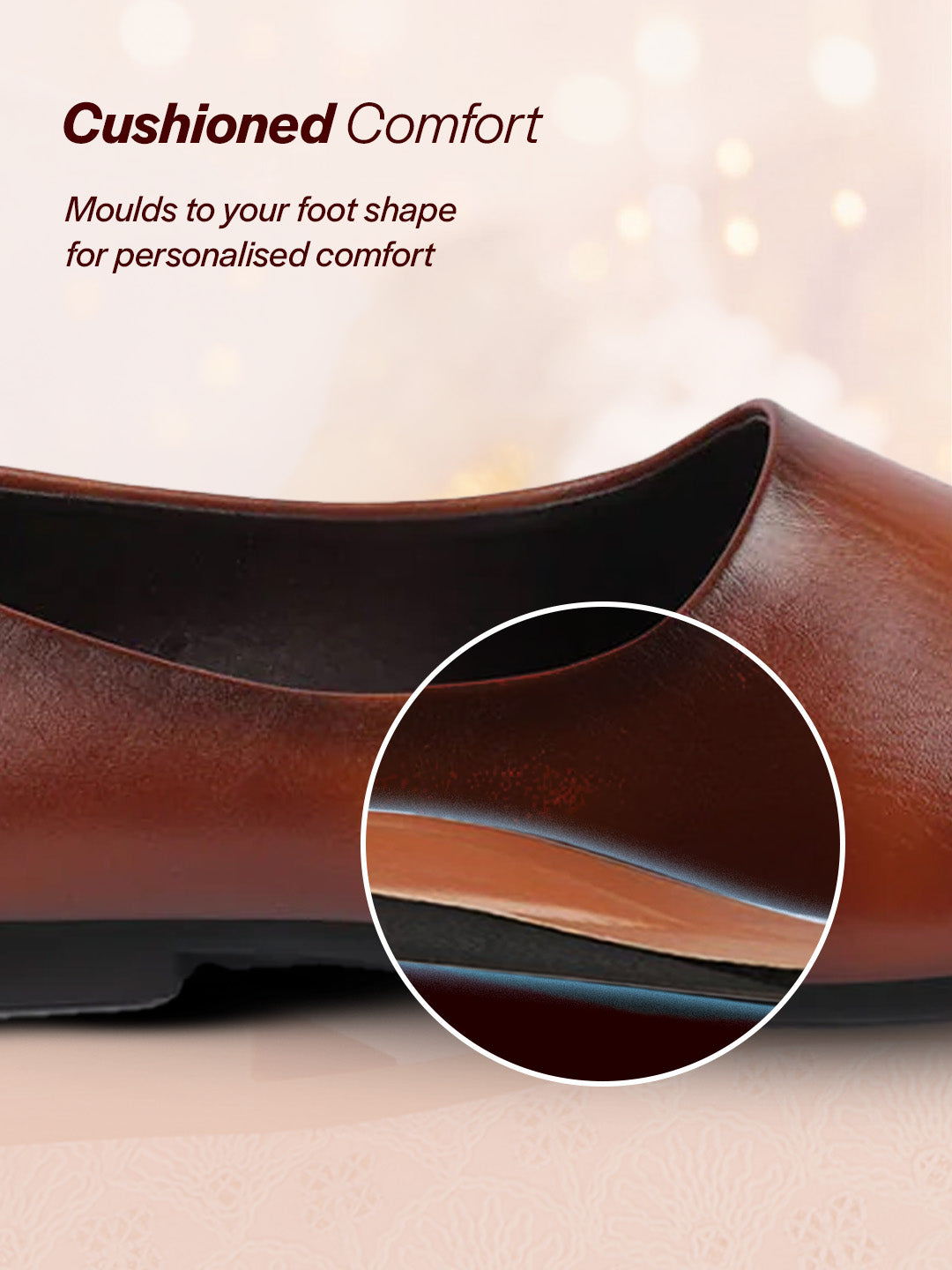 Shop Men Tan Wedding Party Evening Occasion Ethnic Slip On Juttis and Mojaris Online.