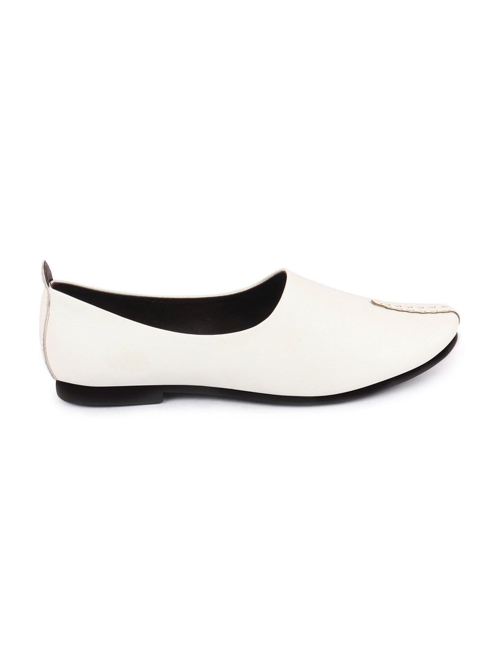 Men White Wedding Party Evening Occasion Ethnic Slip On Juttis and Mojaris