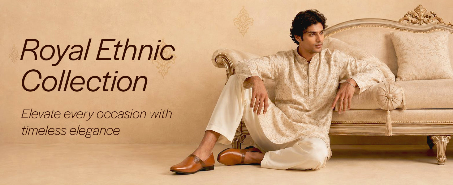 Men Black Wedding Party Evening Ethnic Colorblocked Slip On Juttis and Mojaris