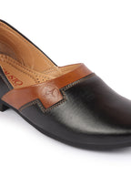 Shop Men Black Wedding Party Evening Ethnic Colorblocked Slip On Juttis and Mojaris Online.
