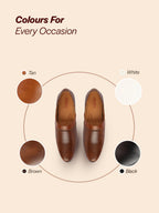 Men Brown Wedding Party Evening Ethnic Colorblocked Slip On Juttis and Mojaris
