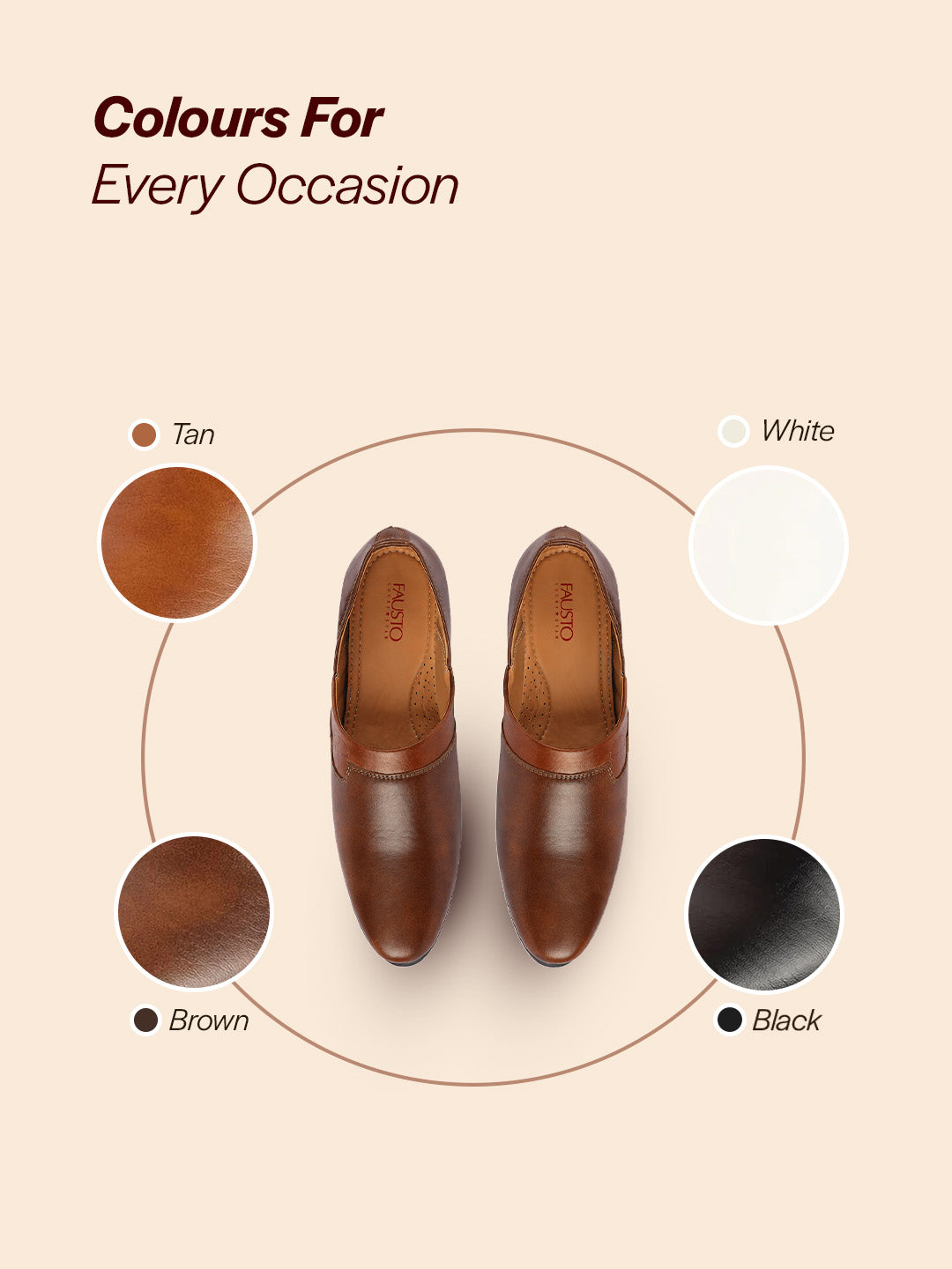 Men Brown Wedding Party Evening Ethnic Colorblocked Slip On Juttis and Mojaris