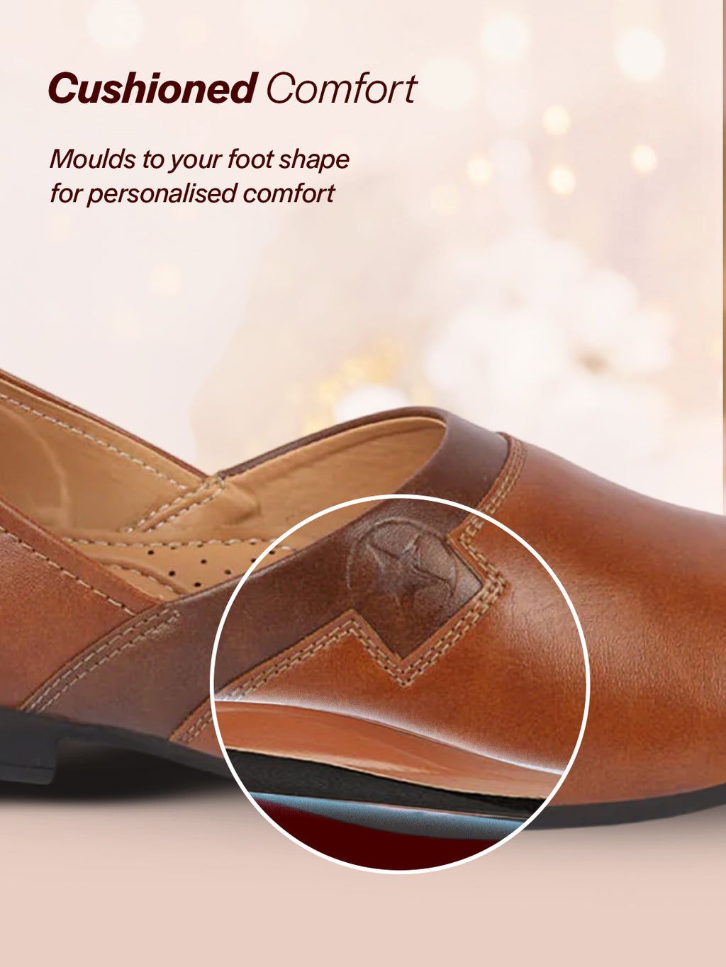 Shop Men Tan Wedding Party Evening Ethnic Colorblocked Slip On Juttis and Mojaris Online.