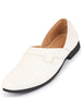 Men White Wedding Party Evening Ethnic Colorblocked Slip On Juttis and Mojaris
