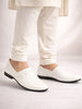 Men White Wedding Party Evening Ethnic Colorblocked Slip On Juttis and Mojaris