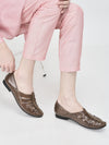 Men Brown Ethnic Wedding Party Laser Cut Design Slip On Juttis and Mojaris