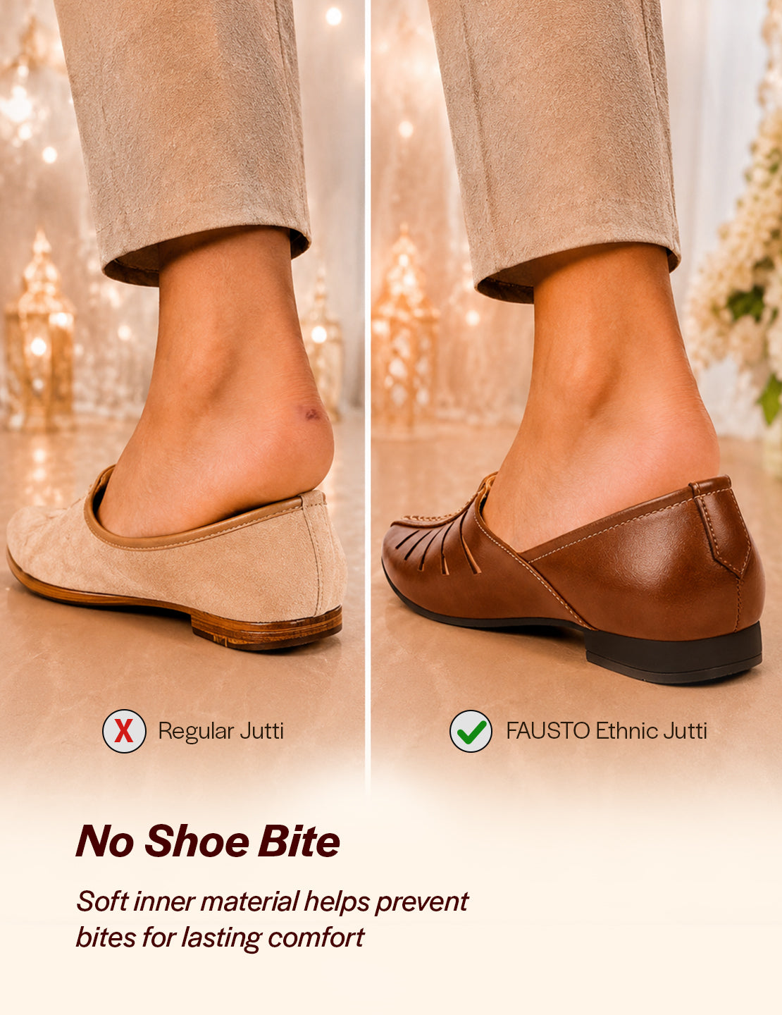 men brown ethnic wedding party laser cut design slip on juttis and mojaris