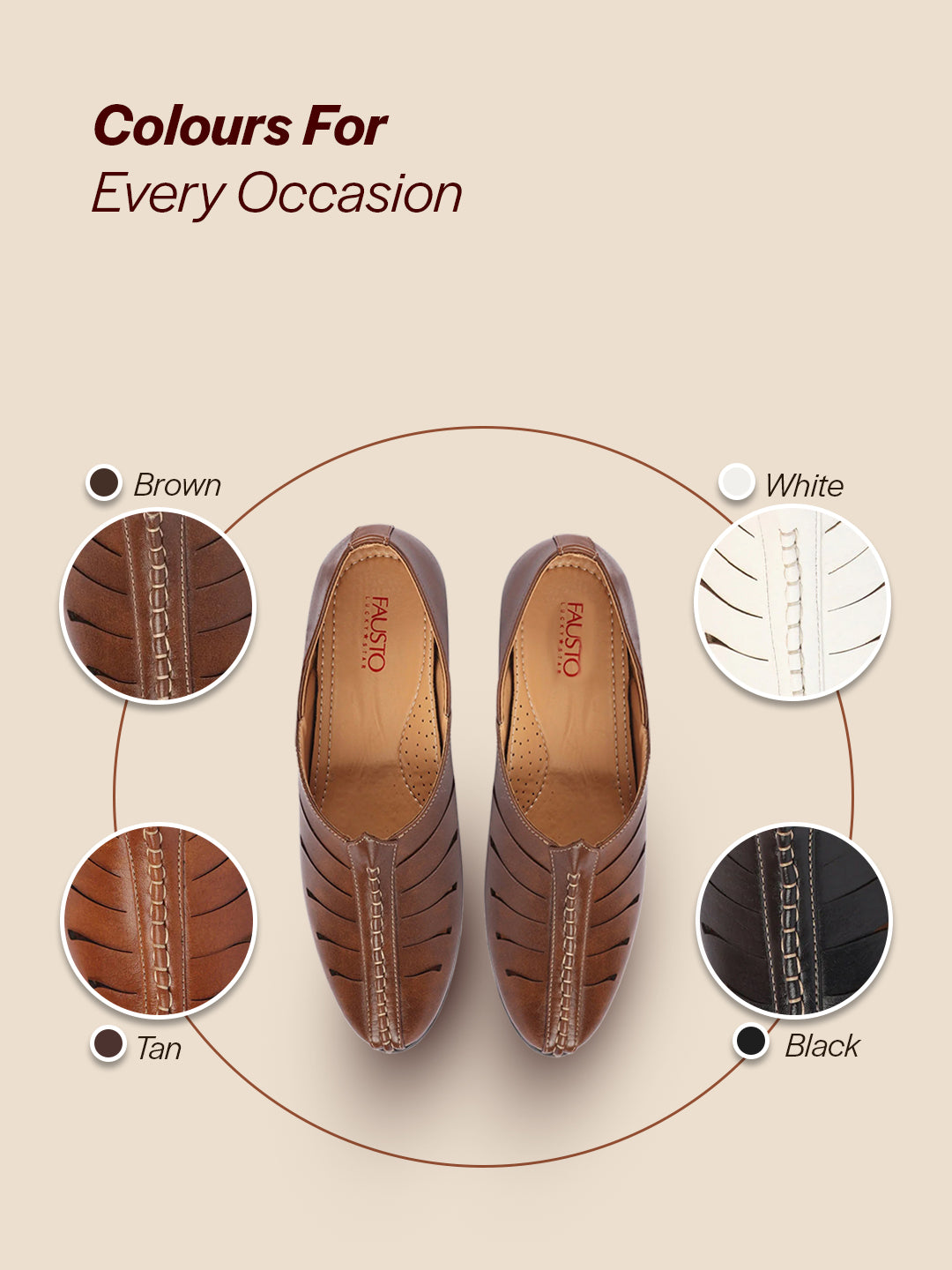 men brown ethnic wedding party laser cut design slip on juttis and mojaris