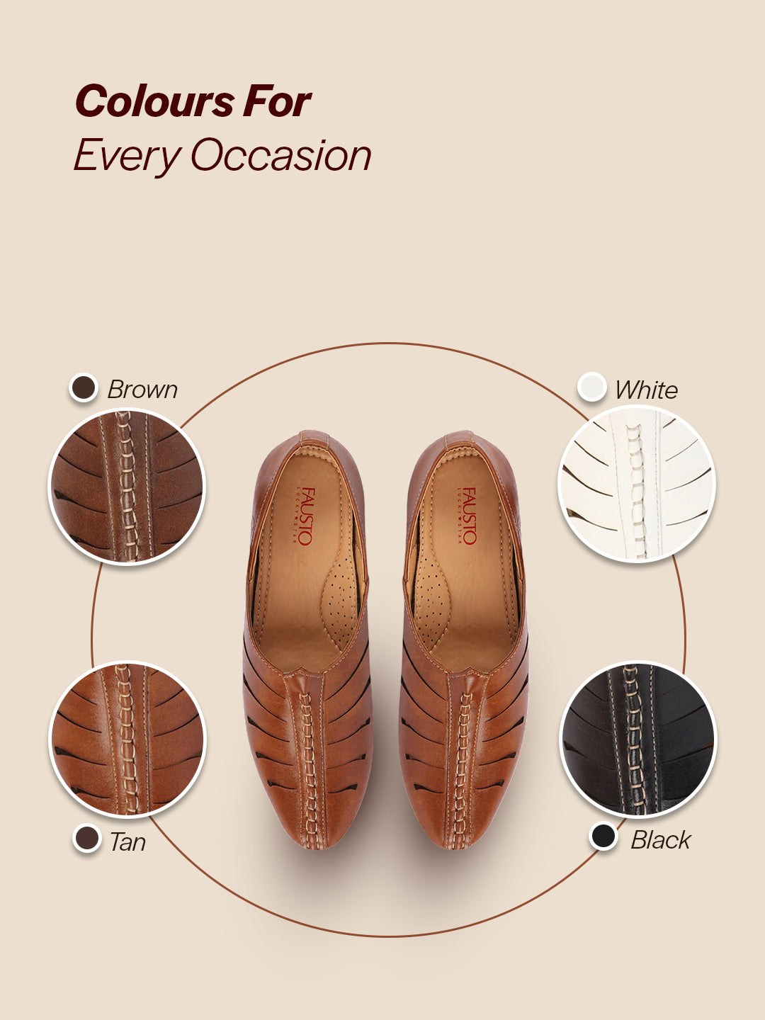 shop men tan ethnic wedding party laser cut design slip on juttis and mojaris online.