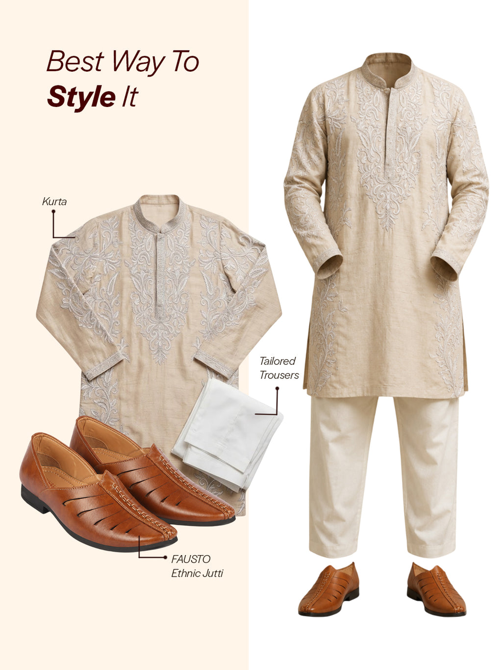 shop men tan ethnic wedding party laser cut design slip on juttis and mojaris online.