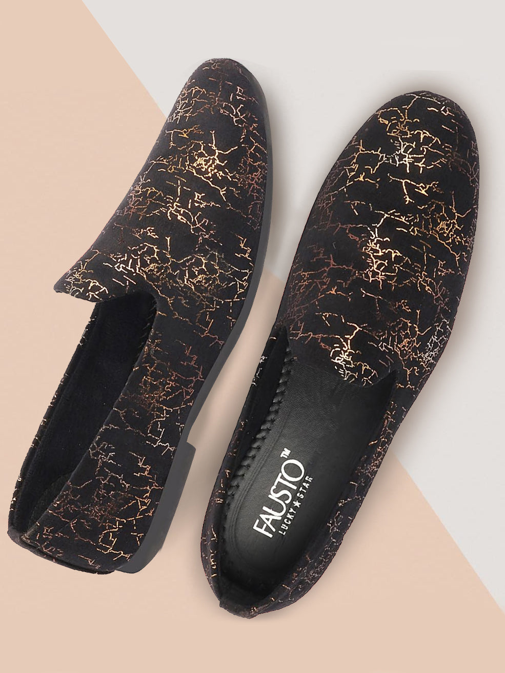 men black velvet printed design ethnic wedding party prom slip on loafer shoes