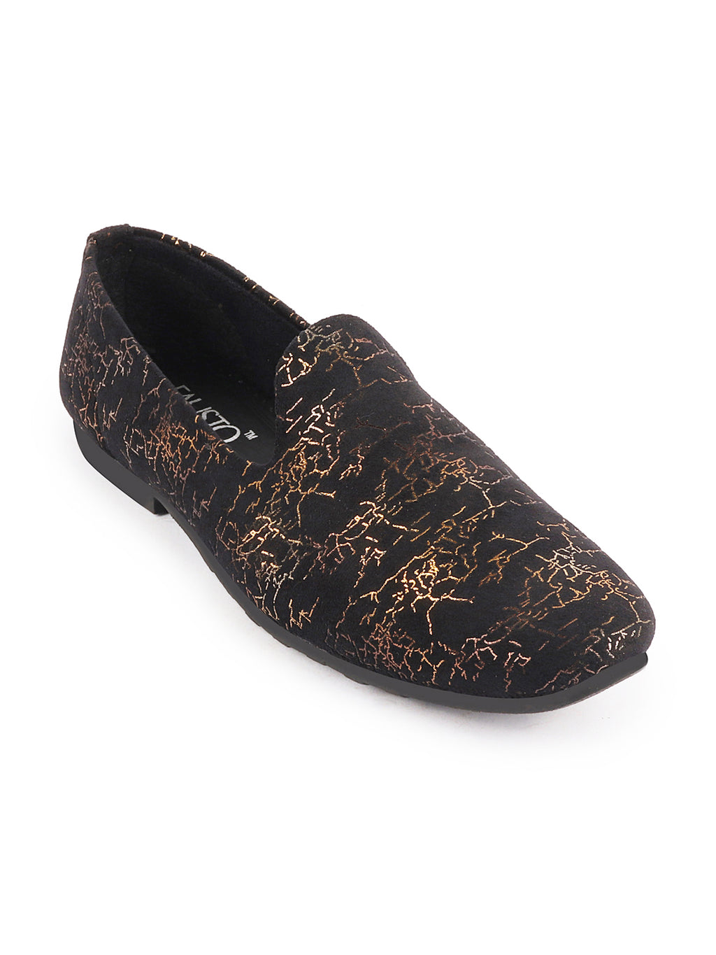 men black velvet printed design ethnic wedding party prom slip on loafer shoes